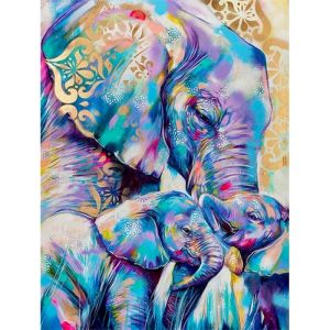 GATYZTORY Modern Painting By Numbers Elephant Decorative Paintings For New Year Unique Gift For Handiwork Animals For Adults Kid