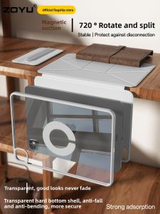 Zoyu | Protective Case Riser Stand Magnetic Split Transparent Drop Protection Tablet