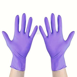 100PCS Disposable Nitrile Waterproof Gloves Dish Washing Kitchen Household Gloves Protective Gloves Multiple Colors Available