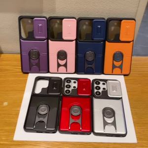 Magnetic Stand Folding Holder Phone Case for Samsung S26 Ultra S25 Edge S24 FE S23 Plus Slide Camera Protection Back Cover