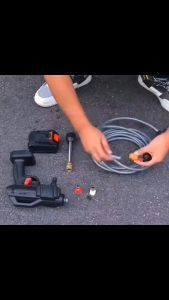 Máy Rửa Xe Cao Cấp Cầm Tay 199V Không Dây Chính Hãng Đa Năng Áp Lực Nước Mạnh