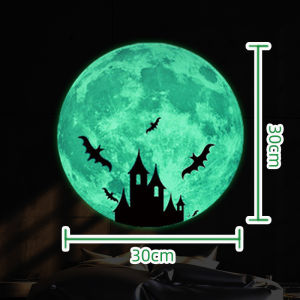 ประดับตกแต่งงานปาร์ตี้วันฮาโลวีน สติกเกอร์ประดับแสงสีเขียว เรียบเรียงบรรยากาศปาร์ตี้ ตกแต่งหน้าร้านค้า ตกแต่งหน้าต่าง