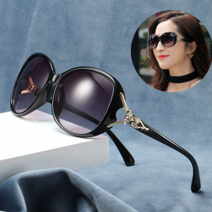 🔥Cadia👍 Womens Fashion Camellia Hollowed Out Paint Rose Sunglasses Versatile Large Frame Sunglasses
