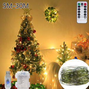 5M-30M LED Cluster Firecracker String Lights Outdoor Fairy Lights Christmas Garland For Home New Year Christmas Tree Decor Lamps