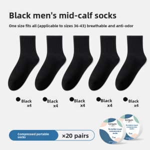 MONLEYTA | Disposable Mid-Calf Socks Thin Model Travel Business Trip Womens Style Throwaway No-Wash Compression Socks For Men And Women