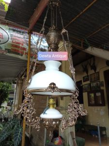 Lampu gantung klasik jawa motif bunga diameter 40
