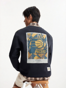 Jack Jones | NBA Pacers Embroidered Stylish Mens Fall Sweatshirt