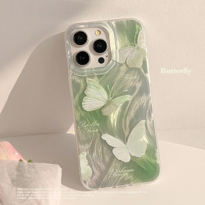 Ins Style Butterfly Summer Silicone Phone Case Full Protection Anti-Fall for Samsung S24ULTRA S25 S23 S22 S21 S20 Note10 Fresh Female S24 plus
