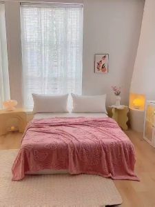 DQ Thickened Bed Blanket Butterfly 200x220 cm Double-Sided Lamb Wool Cashmere Blanket Home Velvet Wool Blanket Double Large Super Soft Fluffy Thick Blanket