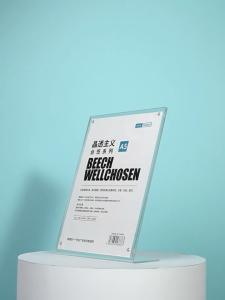 Papan Paparan Akrilik Acrylic Display Board Rack Transparent Stand Transparent Signage Advertising