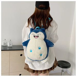AOGER | Daily Outfit Plush Shoulder Bag Raichu Eevee Psyduck Gengar Gastly Crossbody Backpack for Shopping Holiday Gift Student
