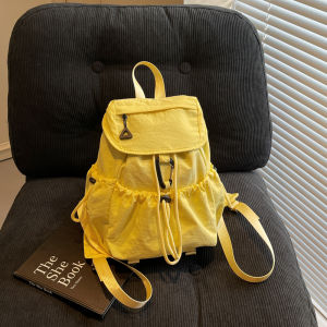 Casual Summer Handheld Backpack Womens Large Capacity Commuter Backpack Simple Style Student Bookbag Soft Shoulder Strap