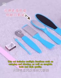 Set Manicure 8pcs Foot Care Pedicure Tool Dead Hard Skin Callus Remover Scraper Stainless Steel Foot Care