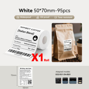 Niimbot B4 Large Size Labels for 4inch 20-110mmLabel Printer Barcode Price Tag Retail Self-adhesive Stickers for Small Bussiness