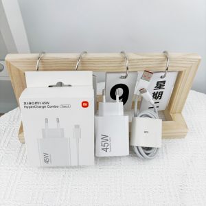 Xiaomi | Xiaomi 45W EU Fast Charger Adapter 6A USB Type C Cable Super Fast Charging Set for MI 13 12 11 9 Redmi Note 14 13 Pro Poco X8 X7