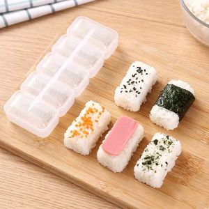 5 cuộn DIY Sushi Bento khuôn Nhật Bản onigiri Khuôn Làm Sushi ép không dính cơm nắm Maker phụ kiện nhà bếp
