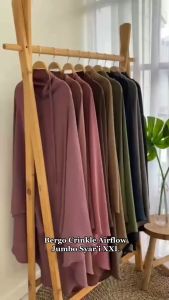Hijab Bergo Crinkle Tali Nonpet XXXL & Jilbab Super Jumbo Syar'i Crinkle Airflow