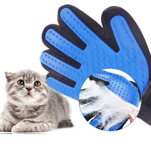 Dog Cat Pet Deshedding Gloves Combs Grooming Brush Effective Cleaning Back Massage Animal Bathing Hair Removal