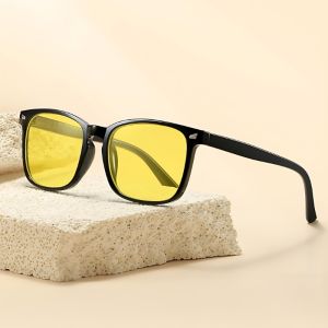 Square Night Vision Color Changing Sunglasses Mens Outdoor Sports Sunglasses Daytime Night Vision Drivers Night Goggles