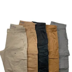 Soft cargo pants with casual stitching and a comfortable wide cut