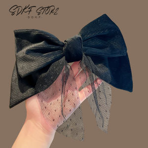 Spring Loaded Butterfly Knot Hair Clip Womens Net Hair Clip Autumn Winter Popular Back of Head Hair Clip Side Hair Accessory