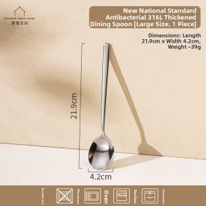 MODERN SWEETHOME | 316L Food-Grade Stainless Steel Long Handle Personal Watermelon Spoon