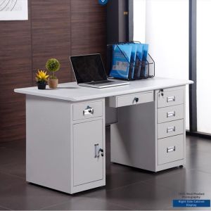 Steel Heavy-duty Office Desk with Lockable Drawer