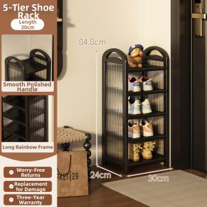 TUOJUE | Vintage Narrow Entry Shoe Rack Space Saving