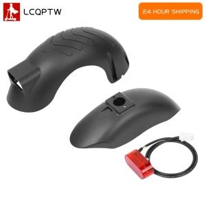 Front Rear Fender Mudguard Set with Taillight for SmartGyro Speedway Rockway Dual Crossover Electric Scooter Replacement Parts