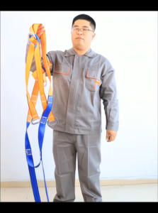 Trans Fall Protection Harness Full Body Safety Harness Construction Adjustable Belt With Hook