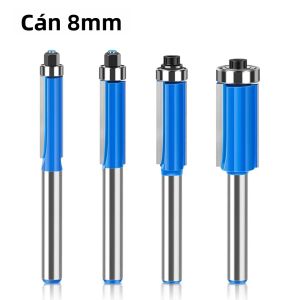 Dao Phay Gỗ 8mm Shank Flush Trim Hai Cạnh Có Bạc Đạn Dùng Để Cắt Tỉa Và Tạo Rãnh - Dao Phay Mặt Hợp Kim Tungsten Cobalt