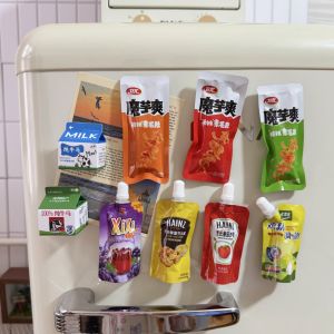 Tấm Dính Tủ Lạnh Hình Salad Sốt Sáng Tạo 4 Món Tấm Dính Máy Khoan Trang Trí Đồ Dùng Gia Đình Tấm Dính Máy Khoan Hình Thức Dễ Thương