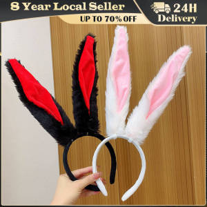 Lovely Hair Hoop Plush Long Rabbit Ears Headdress Hairband Headband Cosplay Hair Accessories for Birthday Party Girl Cosplay Lolita Cosplay Hair Accessories