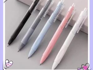 10pcs Pen Black Refill Macarone Exterior Gelpen Ballpen Gel Ink Pens