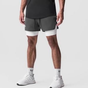 ASRV | Mens 2 In 1 Compression Liner Basketball Shorts Quick Dry Summer Gym Bodybuilding Running Workout Sports Training Short Pants