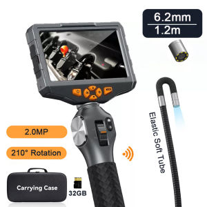 TESLONG TD500 5.5mm Lens Articulating Borescope 1080P 5 Inch IPS Screen Two Way 360° Steering Endoscope Camera with WIFI