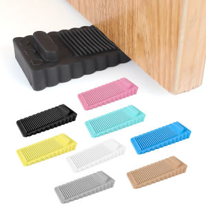 Door Stoppers Soft Glue Anti-collision Stoppers Reusable Shock Absorbent Block Wedge Doorstops for Door Protection Home Office