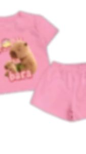 Bộ đồ cho bé gái hình in capy bara cho bé từ 6kg-27kg.BGL57