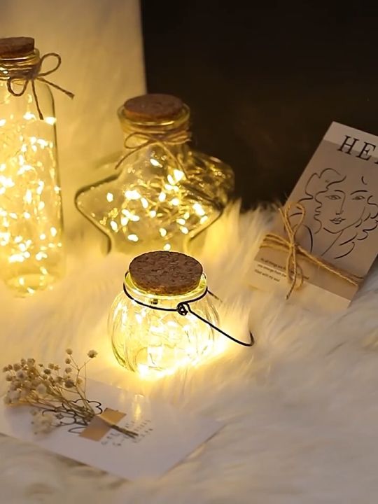 LED Fairy Lights Battery Operated String Lights Waterproof Metal Wire Firefly Lights for DIY Crafts Wedding Table Centerpieces Party Bedroom Christmas