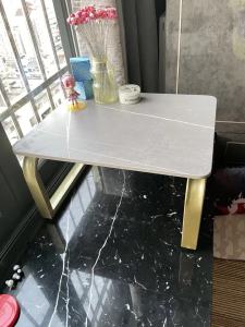 Nordic Style Small Tea Table Rock Panel Floating Window Desktop Computer Study Low Table Luxury Minimalist Design Home Furniture