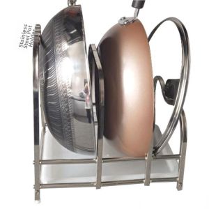 Stainless Steel Kitchen Organizer Pot Lid Stand