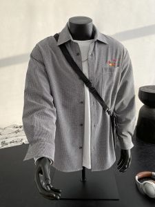 HetingHOME | Hetinghome Loose Fit Long Sleeve Shirt Vintage American Style For Couples Autumn Trendy Brand Mens Shirt Youth Pop Culture