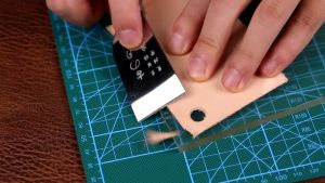 Leather Trimming Knife Leather Carving Tools Shovel 35MM PISAU SKRIVING / PISAU PAHAT SABUK KERTAS BAJA GAGANG KAYU