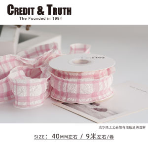 Ruy Băng Trang Trí Bướm Ruy Băng Sóng Hoa Mỹ Nghệ Đóng Gói Bướm Nút Lưới Ruy Băng Polyester Viền Khóa Kéo 4CM