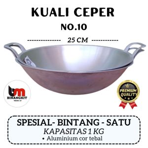 Wajan Ceper Cap spesial Bintang satu no.10 12 14 15 material alumunium cor tebal