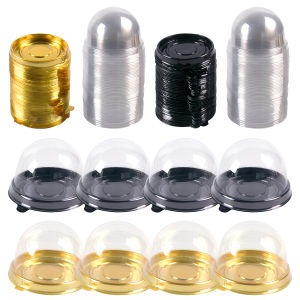 กล่องใส่เค้กขนมหวานขนาดเล็ก10/20ชิ้นกล่องบรรจุภัณฑ์คัพเค้กทรงโดมใสอุปกรณ์จัดงานแต่งงานวันเกิดปาร์ตี้ของขวัญคริสต์มาส