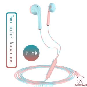 🎧【Readystock】 + FREE Shipping 🎧 Macaron U24 Universal Hi-Fi Earphone Mic with Storage Bag Universal In-Ear Wired Headphones