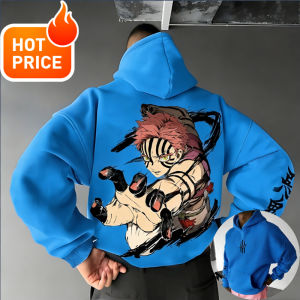 Bandai | Demon Slayer Akaza 2026 Streetwear Men Harajuku NEW Vintage Hoodie Winter Women Oversized Hooded Sweatshirt Long Sleeve Top Y2K