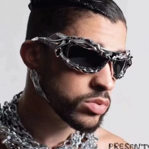 Trendy Techwear Style Irregular Sunglasses Niche Design Sun Protection & Anti-Glare Versatile Sunglasses 68192