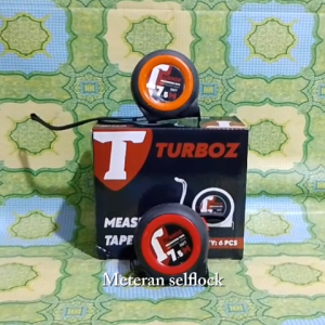 1KOTAK Meteran SELF LOCK Measuring Tape Merk TURBOZ Pengunci Otomatis Panjang 7.5M 7.5Mtr 7.5 Meter